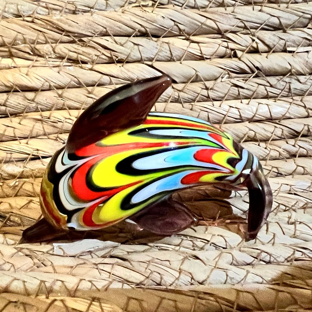 Murano art glass dolphin figurine